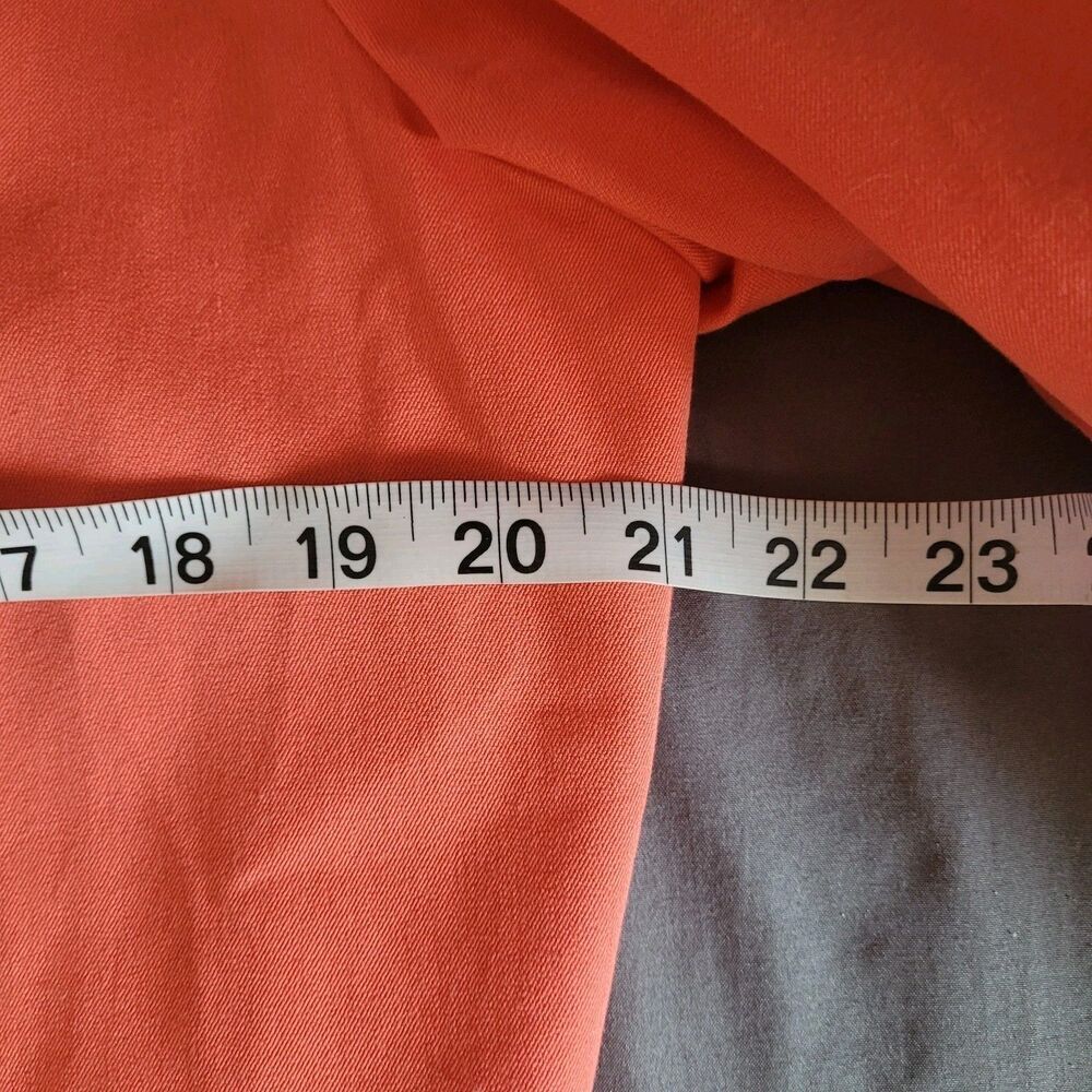 ST. JOHN SPORT MARIE GRAY Womens Orange Zip Up Jacket Blazer size Large Pockets - Picture 3 of 10